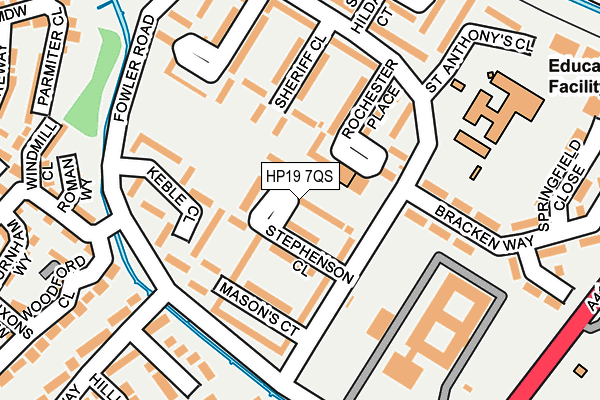 HP19 7QS map - OS OpenMap – Local (Ordnance Survey)