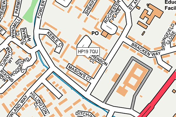 HP19 7QU map - OS OpenMap – Local (Ordnance Survey)