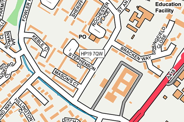 HP19 7QW map - OS OpenMap – Local (Ordnance Survey)