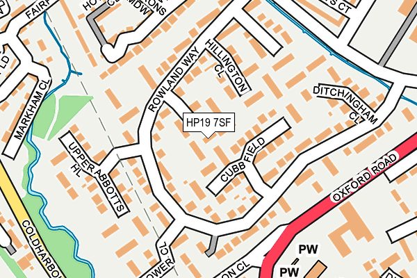 HP19 7SF map - OS OpenMap – Local (Ordnance Survey)