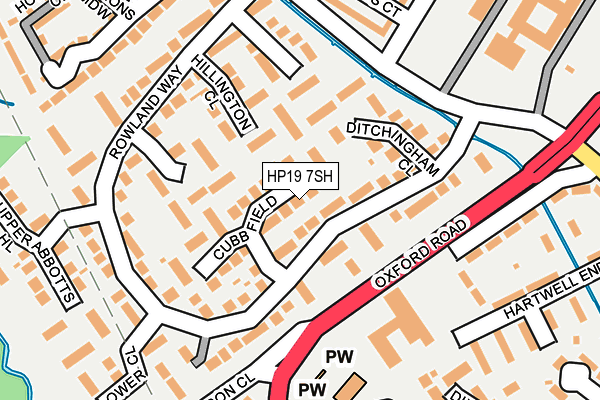 HP19 7SH map - OS OpenMap – Local (Ordnance Survey)