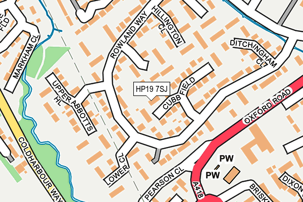 HP19 7SJ map - OS OpenMap – Local (Ordnance Survey)