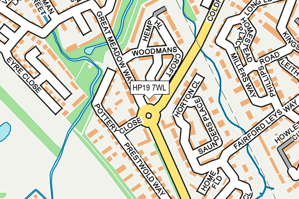 HP19 7WL map - OS OpenMap – Local (Ordnance Survey)