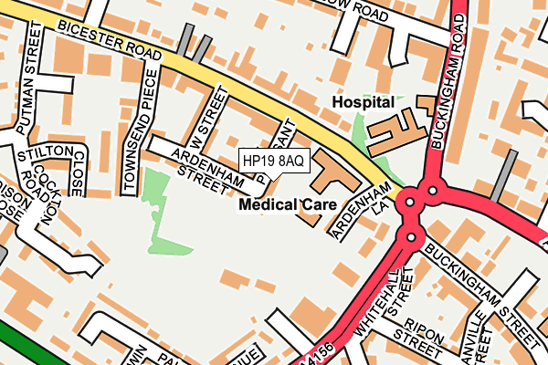 HP19 8AQ map - OS OpenMap – Local (Ordnance Survey)