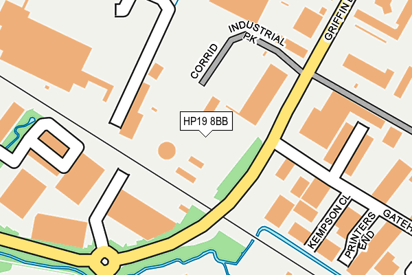 HP19 8BB map - OS OpenMap – Local (Ordnance Survey)