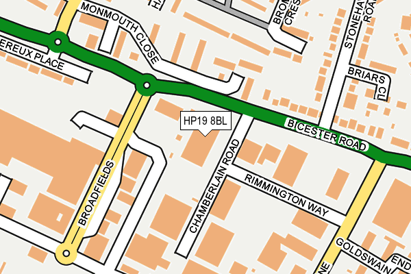 HP19 8BL map - OS OpenMap – Local (Ordnance Survey)
