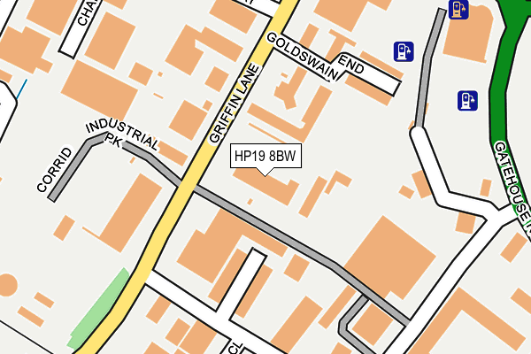 HP19 8BW map - OS OpenMap – Local (Ordnance Survey)