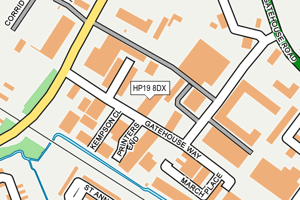 HP19 8DX map - OS OpenMap – Local (Ordnance Survey)