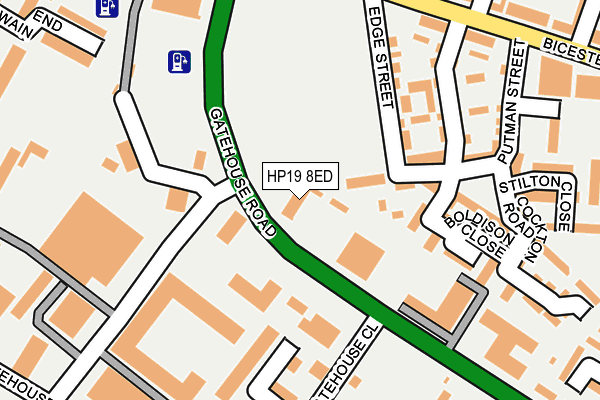 HP19 8ED map - OS OpenMap – Local (Ordnance Survey)