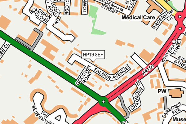 HP19 8EF map - OS OpenMap – Local (Ordnance Survey)