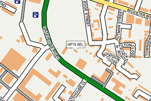 HP19 8EL map - OS OpenMap – Local (Ordnance Survey)