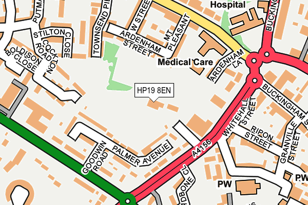 HP19 8EN map - OS OpenMap – Local (Ordnance Survey)