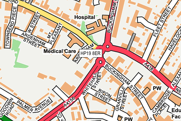HP19 8ER map - OS OpenMap – Local (Ordnance Survey)