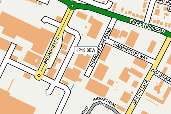 HP19 8EW map - OS OpenMap – Local (Ordnance Survey)