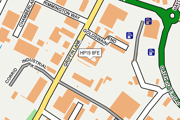 HP19 8FE map - OS OpenMap – Local (Ordnance Survey)