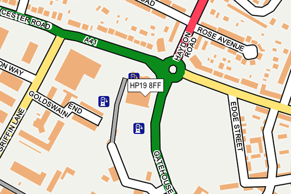 HP19 8FF map - OS OpenMap – Local (Ordnance Survey)