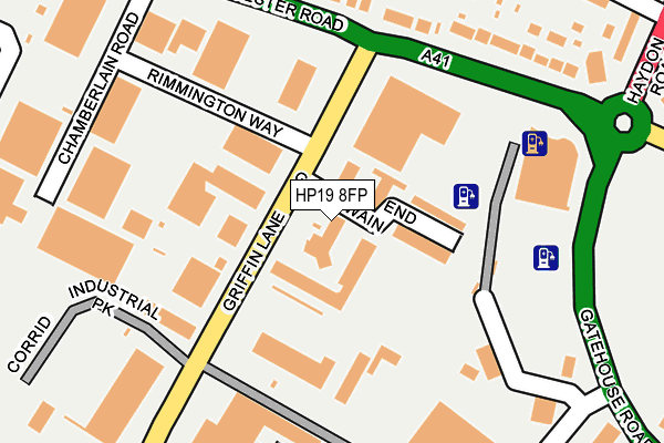 HP19 8FP map - OS OpenMap – Local (Ordnance Survey)