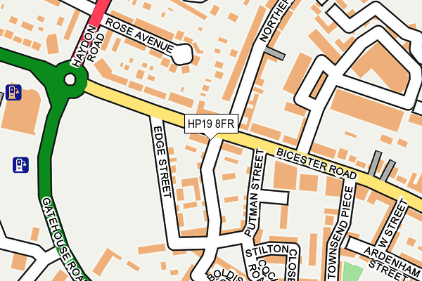 HP19 8FR map - OS OpenMap – Local (Ordnance Survey)