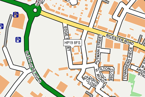 HP19 8FS map - OS OpenMap – Local (Ordnance Survey)