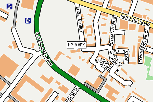 HP19 8FX map - OS OpenMap – Local (Ordnance Survey)