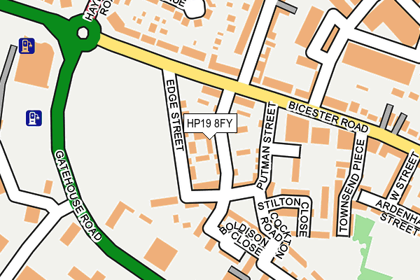 HP19 8FY map - OS OpenMap – Local (Ordnance Survey)