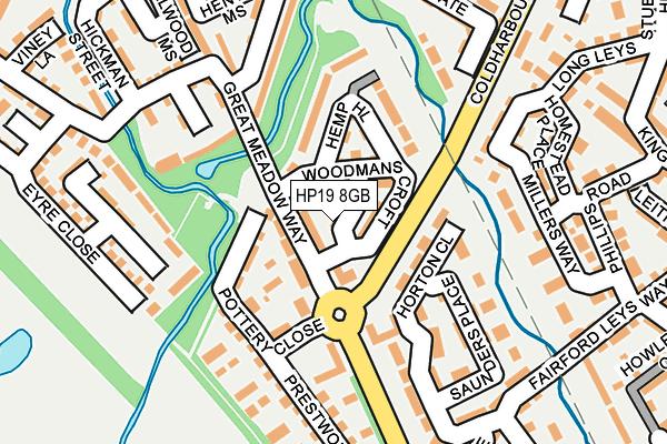 HP19 8GB map - OS OpenMap – Local (Ordnance Survey)