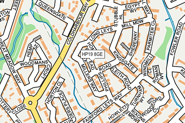 HP19 8GE map - OS OpenMap – Local (Ordnance Survey)