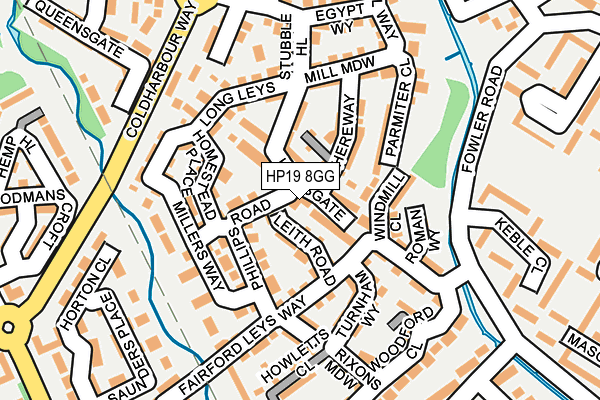 HP19 8GG map - OS OpenMap – Local (Ordnance Survey)