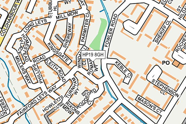 HP19 8GH map - OS OpenMap – Local (Ordnance Survey)