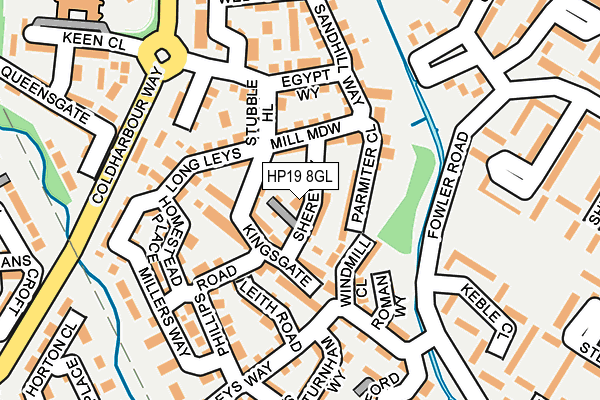 HP19 8GL map - OS OpenMap – Local (Ordnance Survey)