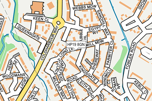 HP19 8GN map - OS OpenMap – Local (Ordnance Survey)