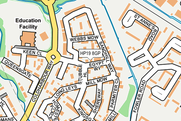 HP19 8GP map - OS OpenMap – Local (Ordnance Survey)