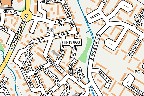HP19 8GS map - OS OpenMap – Local (Ordnance Survey)