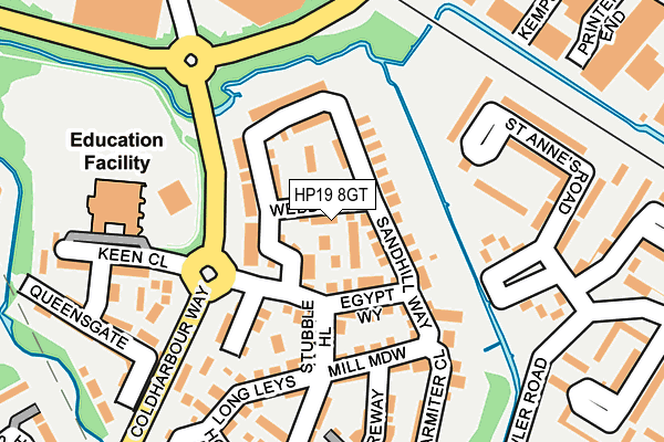 HP19 8GT map - OS OpenMap – Local (Ordnance Survey)