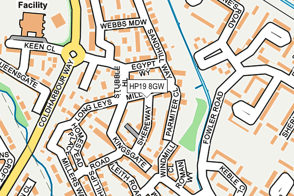 HP19 8GW map - OS OpenMap – Local (Ordnance Survey)
