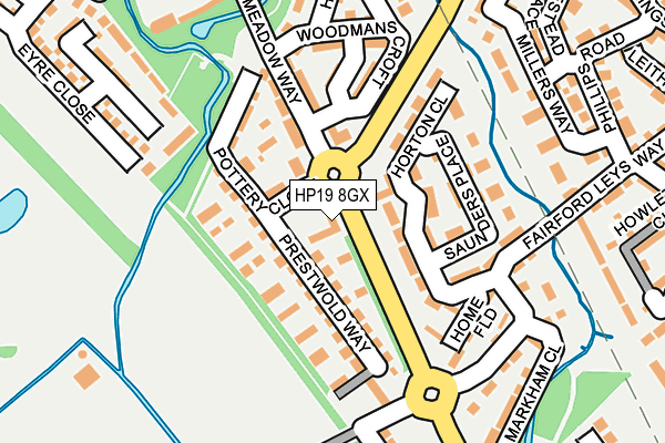 HP19 8GX map - OS OpenMap – Local (Ordnance Survey)