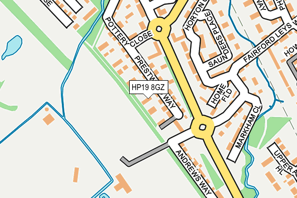 HP19 8GZ map - OS OpenMap – Local (Ordnance Survey)