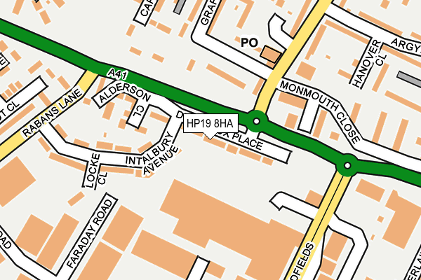 HP19 8HA map - OS OpenMap – Local (Ordnance Survey)