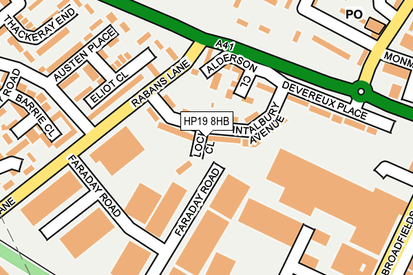 HP19 8HB map - OS OpenMap – Local (Ordnance Survey)
