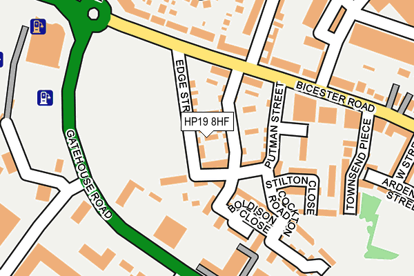HP19 8HF map - OS OpenMap – Local (Ordnance Survey)