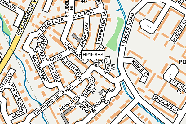 HP19 8HS map - OS OpenMap – Local (Ordnance Survey)