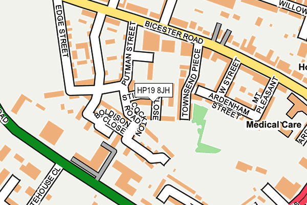 HP19 8JH map - OS OpenMap – Local (Ordnance Survey)