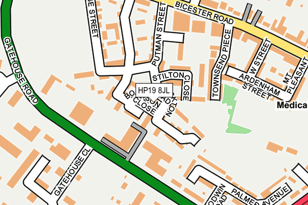 HP19 8JL map - OS OpenMap – Local (Ordnance Survey)