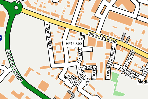 HP19 8JQ map - OS OpenMap – Local (Ordnance Survey)