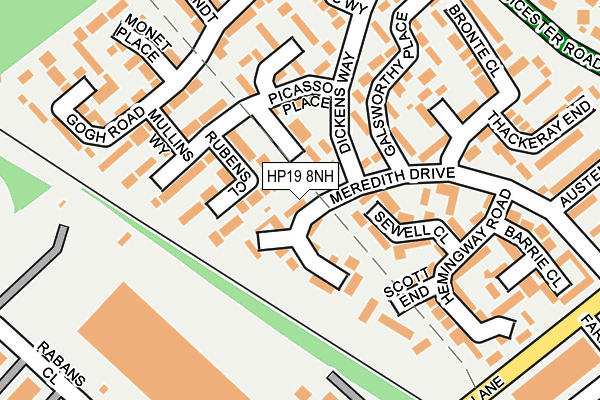 HP19 8NH map - OS OpenMap – Local (Ordnance Survey)