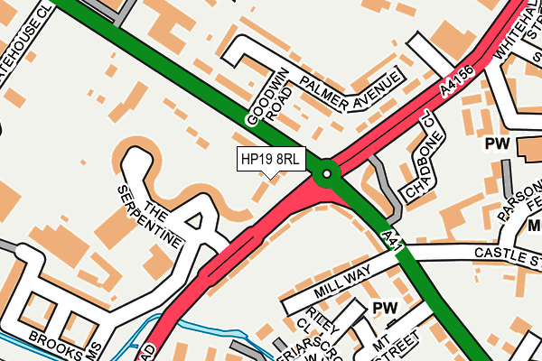 HP19 8RL map - OS OpenMap – Local (Ordnance Survey)