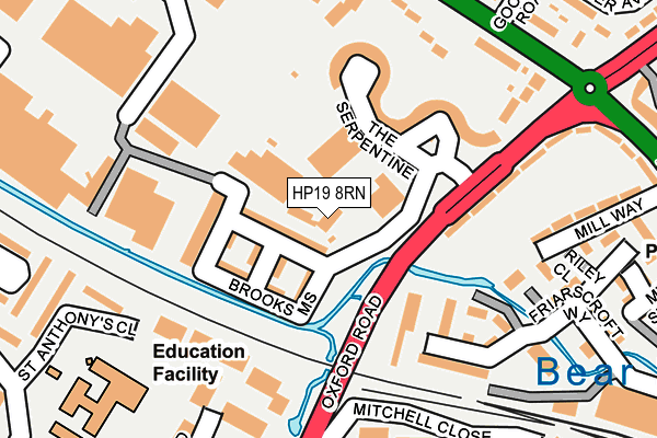 HP19 8RN map - OS OpenMap – Local (Ordnance Survey)