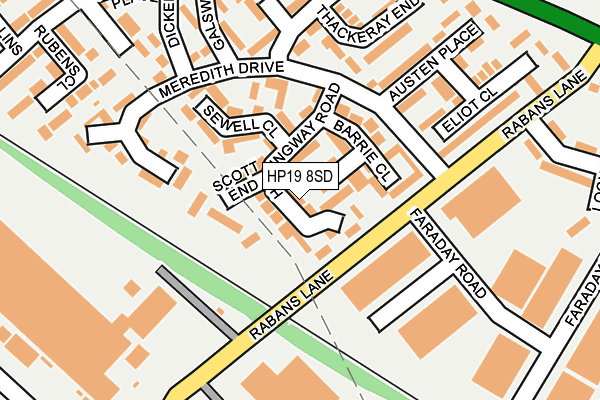 HP19 8SD map - OS OpenMap – Local (Ordnance Survey)