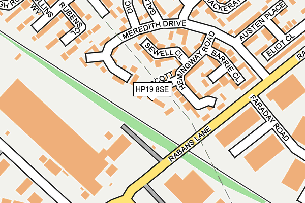 HP19 8SE map - OS OpenMap – Local (Ordnance Survey)