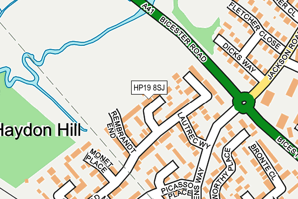 HP19 8SJ map - OS OpenMap – Local (Ordnance Survey)
